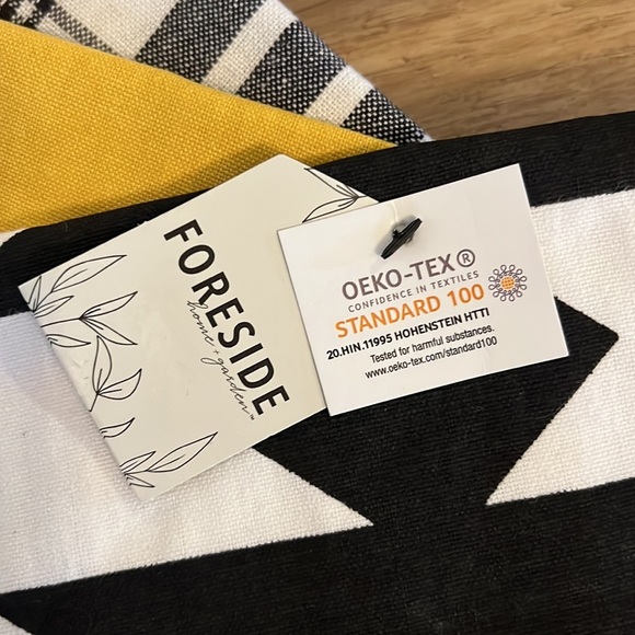 Foreside Home & Garden Set of 3 Abstract/Plaid Woven Kitchen Tea Towels 18”x27” - Picture 2 of 10